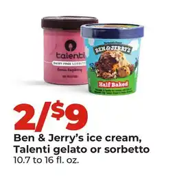 Hy-Vee Ben & Jerry's ice cream, Talenti gelato or sorbetto offer