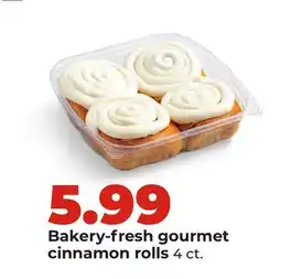 Hy-Vee Bakery-fresh gourmet cinnamon rolls offer