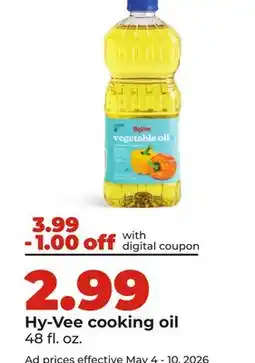 Hy-Vee Hy-Vee cooking oil offer