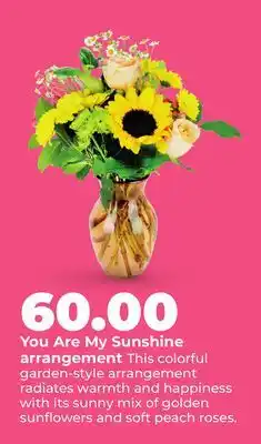 Hy-Vee You Are My Sunshine arrangement offer