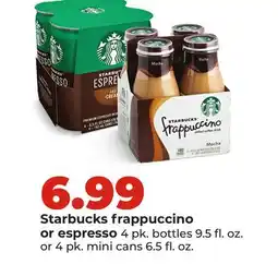 Hy-Vee Starbucks frappuccino or espresso offer
