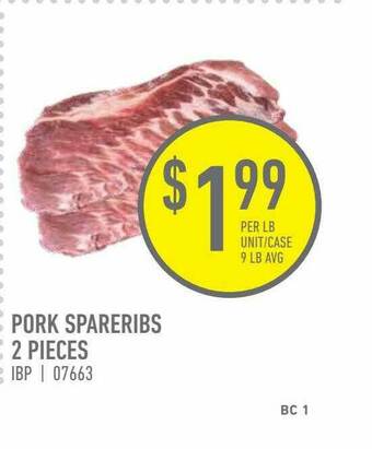 US Foods Chef's Store Pork Spareribs 2 Pieces offer