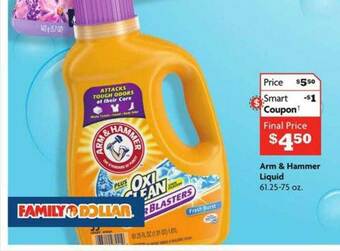Family Dollar Arm & Hammer Liquid offer