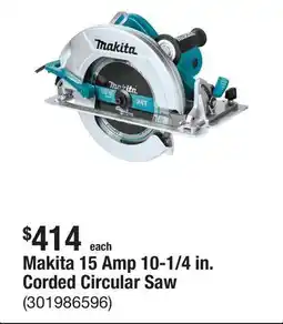 The Home Depot Makita 15 Amp 10-1/4 in. Corded Circular Saw offer