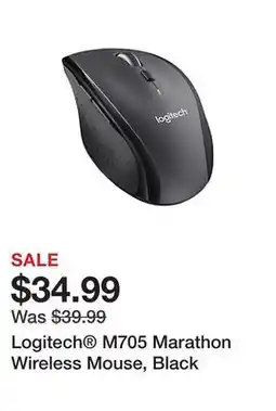Office Depot Logitech M705 Marathon Wireless Mouse, Black offer