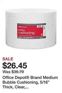 Office Depot Office Depot Brand Medium Bubble Cushioning, 5/16 Thick, Clear, 12x100' offer