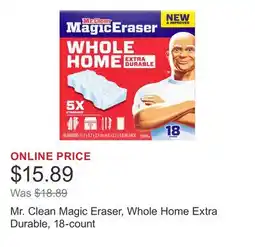 Costco Mr. Clean Magic Eraser, Whole Home Extra Durable, 18-count offer