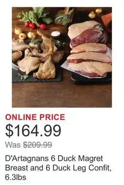 Costco D'Artagnans 6 Duck Magret Breast and 6 Duck Leg Confit, 6.3lbs offer