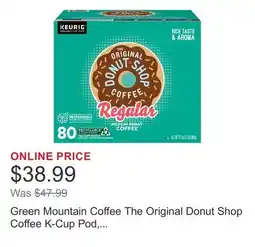 Costco Green Mountain Coffee The Original Donut Shop Coffee K-Cup Pod, 80-count offer