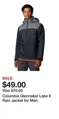 Cabela's Columbia Glennaker Lake II Rain Jacket for Men offer
