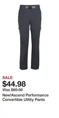Cabela's New!Ascend Performance Convertible Utility Pants offer