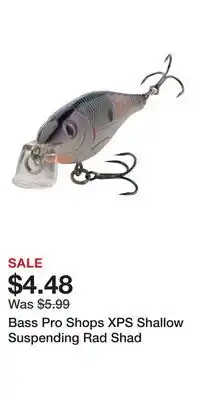 Cabela's Bass Pro Shops XPS Shallow Suspending Rad Shad offer