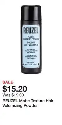 Ulta Beauty REUZEL Matte Texture Hair Volumizing Powder offer