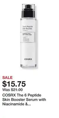 Ulta Beauty COSRX The 6 Peptide Skin Booster Serum with Niacinamide & Hyaluronic Acid offer