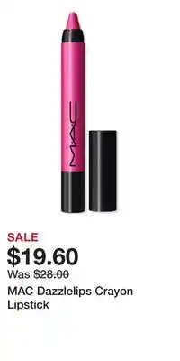 Ulta Beauty MAC Dazzlelips Crayon Lipstick offer