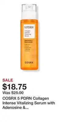 Ulta Beauty COSRX 5 PDRN Collagen Intense Vitalizing Serum with Adenosine & Niacinamide offer
