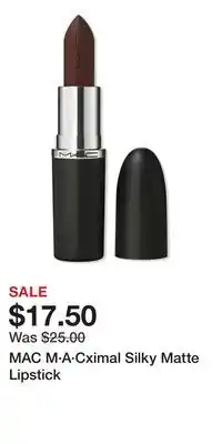 Ulta Beauty MAC M·A·Cximal Silky Matte Lipstick offer