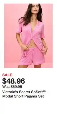 Victoria's Secret Victoria's Secret SoSoft Modal Short Pajama Set offer