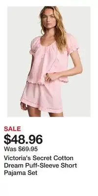 Victoria's Secret Victoria's Secret Cotton Dream Puff-Sleeve Short Pajama Set offer