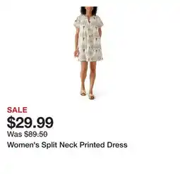 Belk Women's Split Neck Printed Dress offer