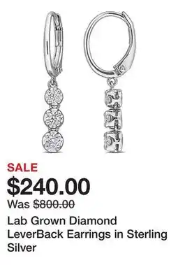 Belk Lab Grown Diamond LeverBack Earrings in Sterling Silver offer