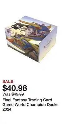 Game Stop Final Fantasy Trading Card Game World Champion Decks 2024 offer
