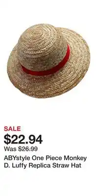 Game Stop ABYstyle One Piece Monkey D. Luffy Replica Straw Hat offer