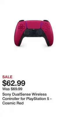 Game Stop Sony DualSense Wireless Controller for PlayStation 5 - Cosmic Red offer