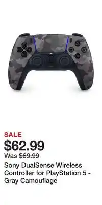 Game Stop Sony DualSense Wireless Controller for PlayStation 5 - Gray Camouflage offer