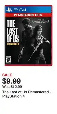 Game Stop The Last of Us Remastered - PlayStation 4 offer