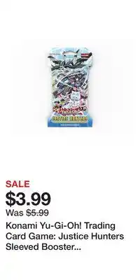 Game Stop Konami Yu-Gi-Oh! Trading Card Game: Justice Hunters Sleeved Booster Pack offer