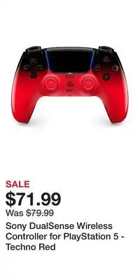 Game Stop Sony DualSense Wireless Controller for PlayStation 5 - Techno Red offer