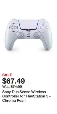 Game Stop Sony DualSense Wireless Controller for PlayStation 5 - Chroma Pearl offer