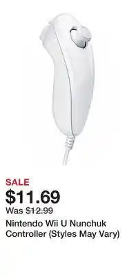 Game Stop Nintendo Wii U Nunchuk Controller (Styles May Vary) offer