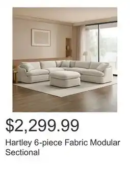 Costco Hartley 6-piece Fabric Modular Sectional offer