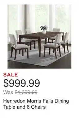 Costco Henredon Morris Falls Dining Table and 6 Chairs offer