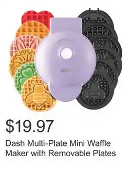 Costco Dash Multi-Plate Mini Waffle Maker with Removable Plates offer