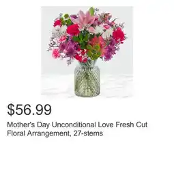 Costco Mother's Day Unconditional Love Fresh Cut Floral Arrangement, 27-stems offer