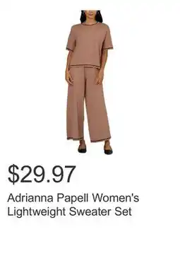 Costco Adrianna Papell Women's Lightweight Sweater Set offer
