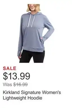 Costco Kirkland Signature Women's Lightweight Hoodie offer
