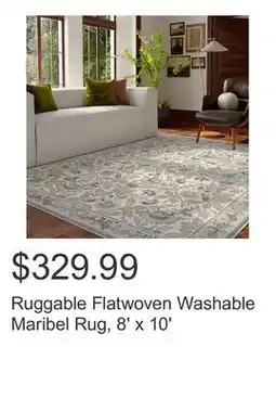 Costco Ruggable Flatwoven Washable Maribel Rug, 8' x 10' offer