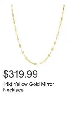 Costco 14kt Yellow Gold Mirror Necklace offer