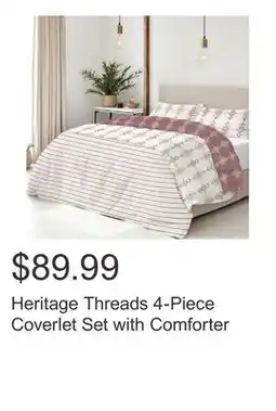 Costco Heritage Threads 4-Piece Coverlet Set with Comforter offer