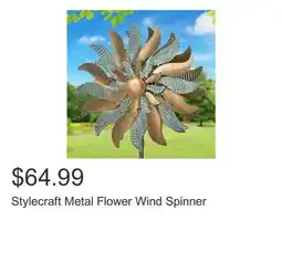 Costco Stylecraft Metal Flower Wind Spinner offer