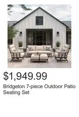 Costco Bridgeton 7-piece Outdoor Patio Seating Set offer