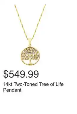 Costco 14kt Two-Toned Tree of Life Pendant offer