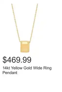 Costco 14kt Yellow Gold Wide Ring Pendant offer