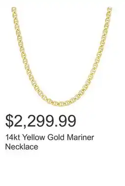 Costco 14kt Yellow Gold Mariner Necklace offer