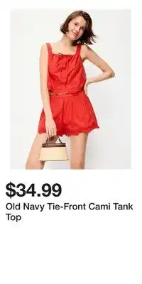 Old Navy Old Navy Tie-Front Cami Tank Top offer