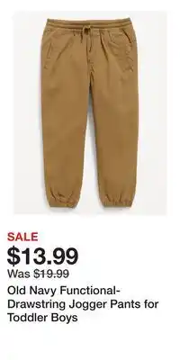 Old Navy Old Navy Functional-Drawstring Jogger Pants for Toddler Boys offer